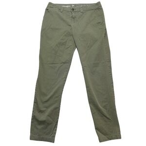 GAP‎ Khakis Broken in Straight Women Olive Green Size 04 Pants Gorpcore Chino
